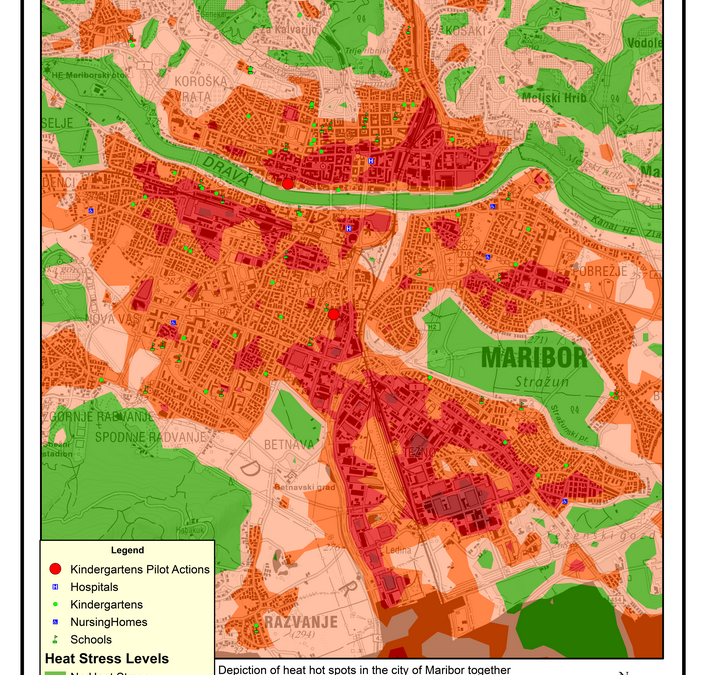 Heat map for the city of Maribor