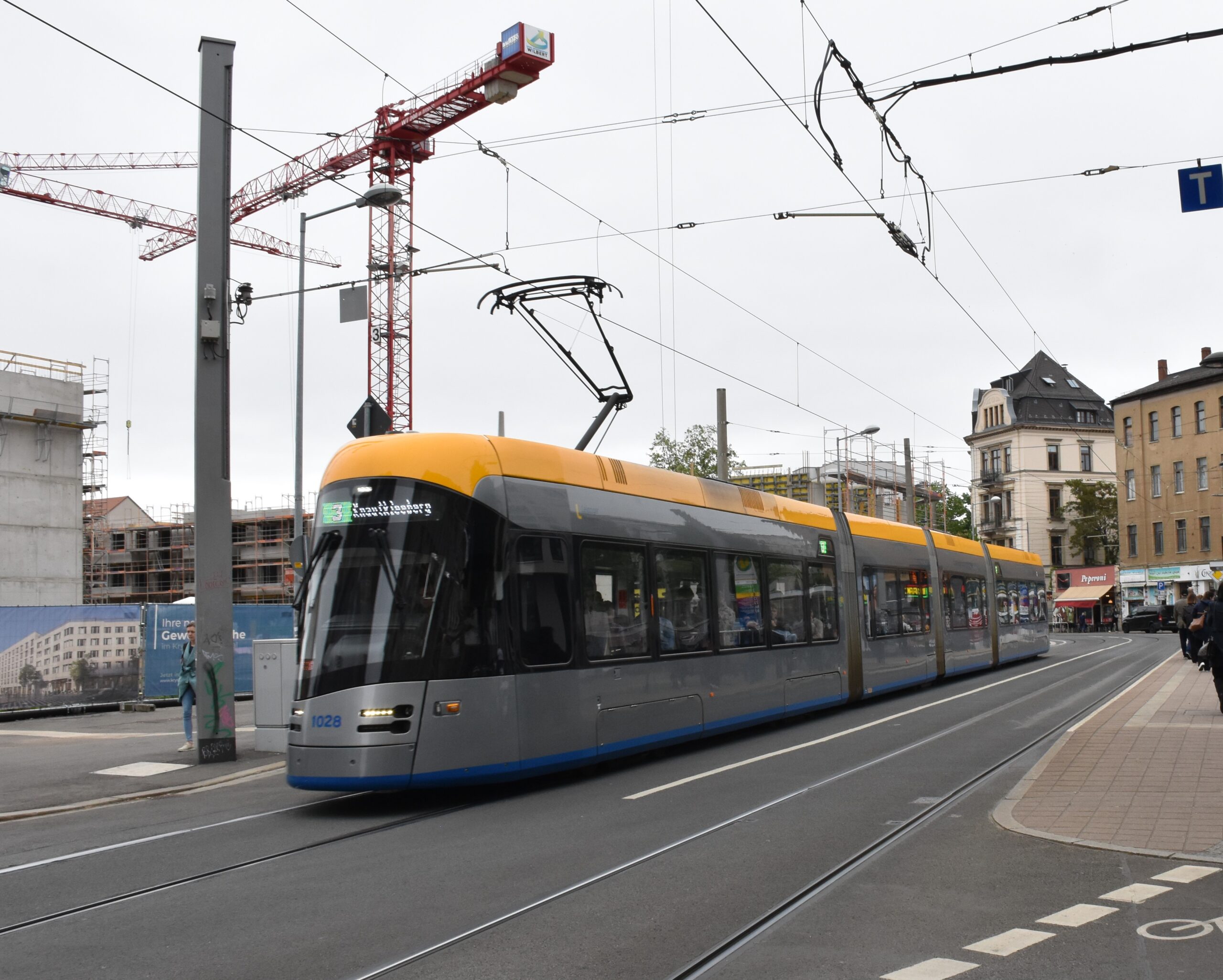 Tram in the city of Leipzig