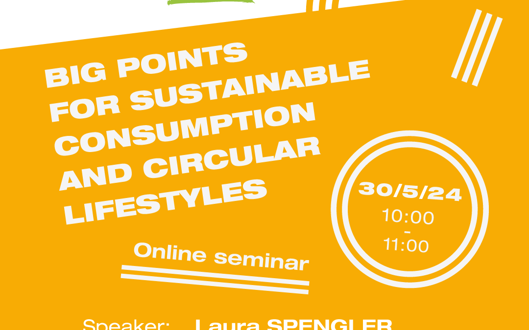 NiCE Online Seminar: Big Points for Sustainable Consumption and Circular Lifestyles
