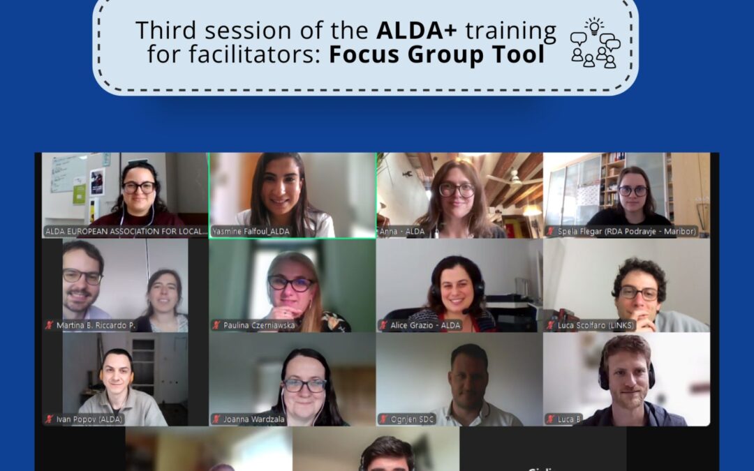 Focus Group as a Tool of Participative Democracy and Consultation, organized and presented by ALDA+
