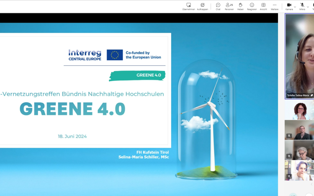 FH Kufstein Tirol Showcases GREENE 4.0 and B2GreenHub at the Bündnis Nachhaltige Hochschulen Network Meeting