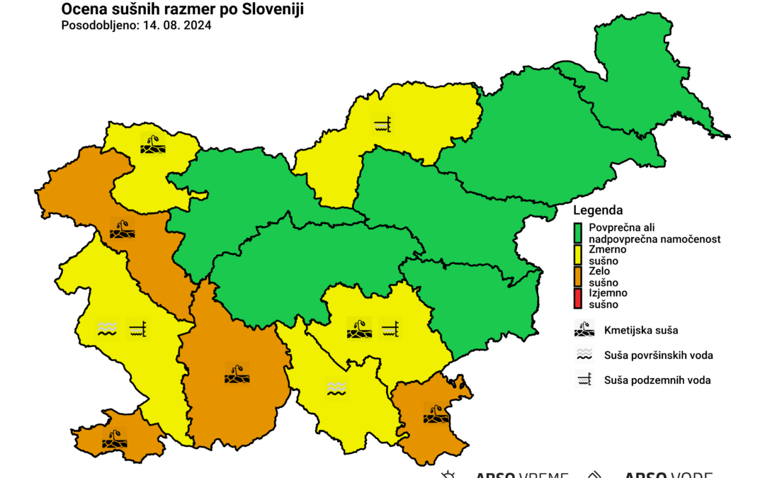 Dry conditions in south and west Slovenia