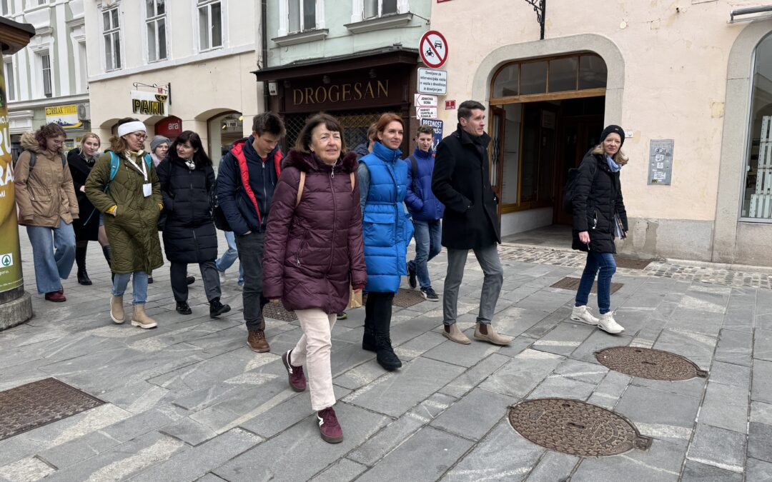 Environmentally-themed urban walk in Kranj