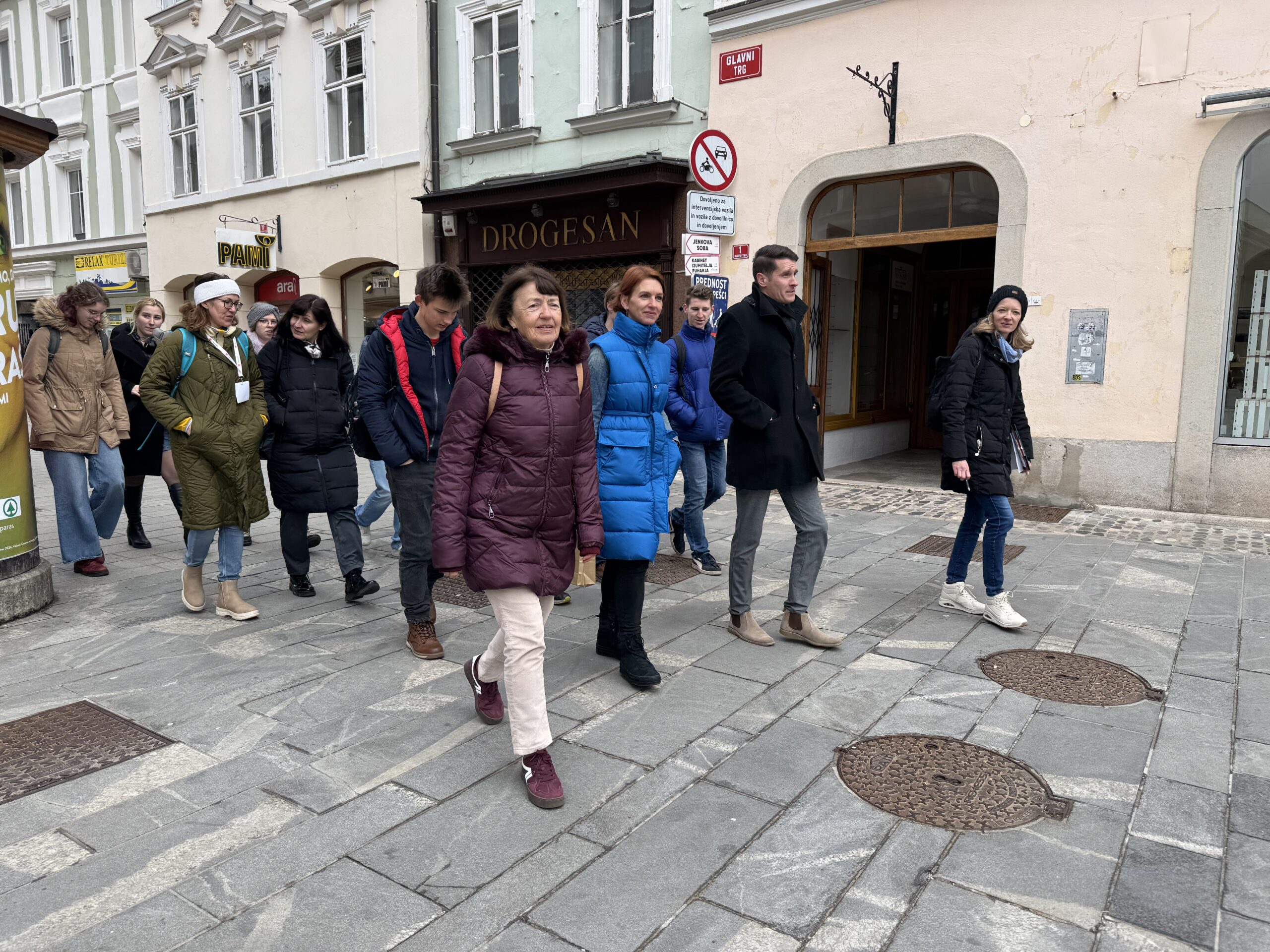 Environmentally-themed urban walk in Kranj