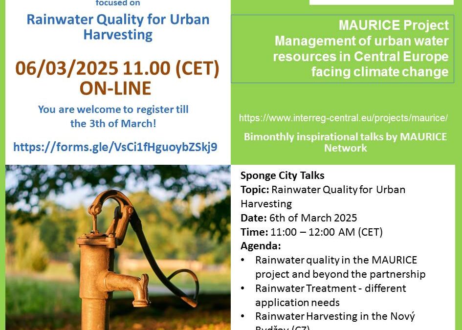 Sponge City Talks – Rainwater Quality for Urban Harvesting